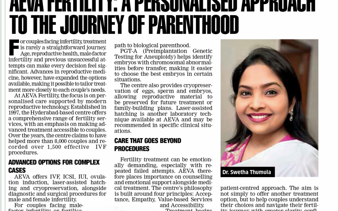 AEVA Fertility Achieves Recognition in Times of India Health Survey Rankings 2026